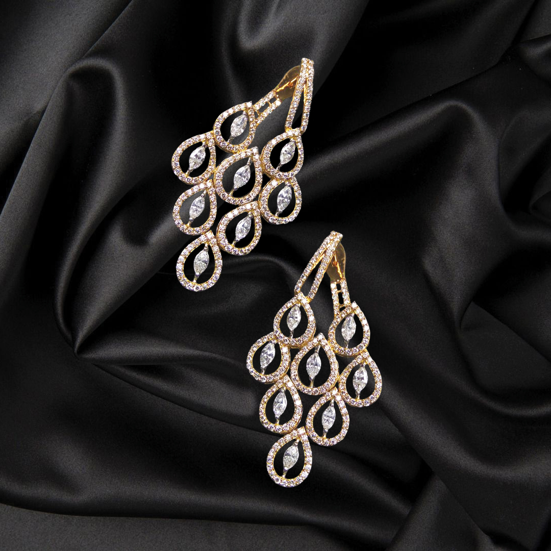 The Marquise Chandelier Diamond Earrings